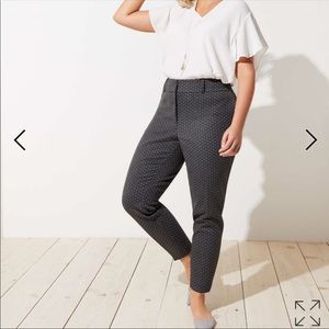 Loft Plus Pindot Skinny ankle Pants